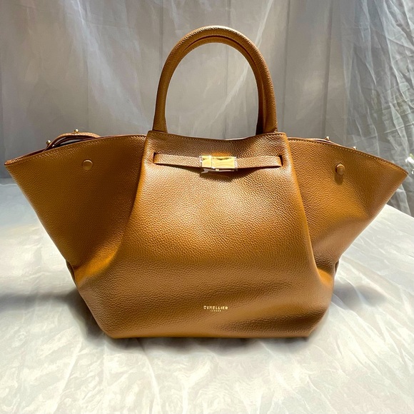 Midi New York Tan Leather Tote